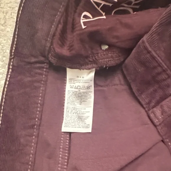 Banana Republic Factory Men's Corduroy Pants - Deep Plum size 33 x 30 - Picture 6 of 7